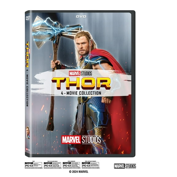 Thor (2011) / Thor: The Dark World (2013) / Thor: Ragnarok (2017) / Thor: Love And Thunder (2022) Dvd Disney Action