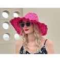 thumbnail image 6 of Sun visor women's sun protection summer big brim hat anti-ultraviolet travel sun hat can be folded and washed/Rose Red, 6 of 7