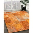 thumbnail image 3 of Ahgly Company Machine Washable Indoor Square Contemporary Orange Red Area Rugs, 4' Square, 3 of 7