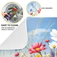 thumbnail image 2 of Dish Drying Mat Daisy Wild Flower Kitchen Mats Microfiber Counter Absorbent Dish Pad Drainer Rack 16"x18", 2 of 7