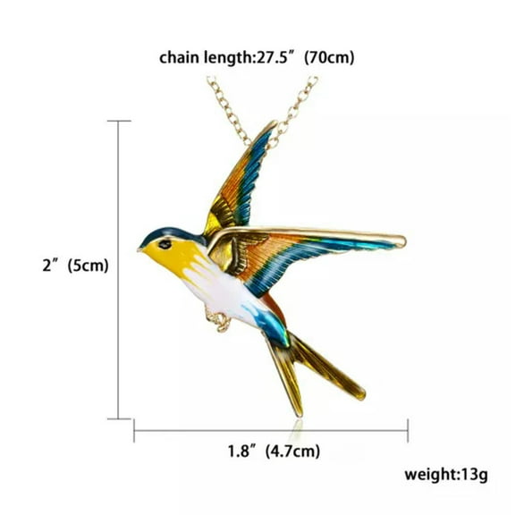 GKNET Fashion Bird Animal Crystal Rhinestone Pearl Brooch Pin Women Jewellery Gift New-5.swallow