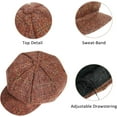 thumbnail image 4 of Women's Newsboy Hats Fall Wool Cabbie Beret Tweed Girls Paperboy Cap, 4 of 5