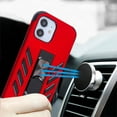 thumbnail image 6 of Apple iPhone 12 Pro, iPhone 12 /6.1" [Shockproof] Tough Rugged Rubber Dual Layer Armor Protective, Metal for Car Mount Hybrid Kickstand Military [Red] Phone Cover Fit iPhone 12 / 12 PRO, 6 of 11
