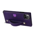 thumbnail image 2 of Correa de muñeca para iPhone 11 Pro, funda protectora de poliuretano termoplástico a prueba de golpes, color morado, 2 of 5