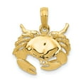 thumbnail image 1 of FB Jewels 14K Yellow Gold Polished Open-Backed Crab Pendant, 1 of 3