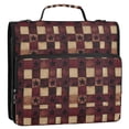 thumbnail image 5 of FORMRS Zipper Binder with Shoulder Strap 2-inch Ring 500 Sheet Capacity File Bag, Star Spangled Squares, 5 of 5
