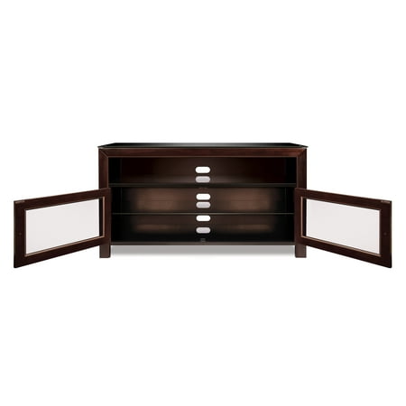 Bell'O - A/V Cabinet for Most Flat-Panel TVs Up to 55" - Deep Mahogany