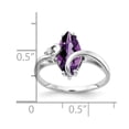 thumbnail image 2 of Primal Gold 14 Karat White Gold 12x6mm Marquise Amethyst and Diamond Ring, 2 of 3