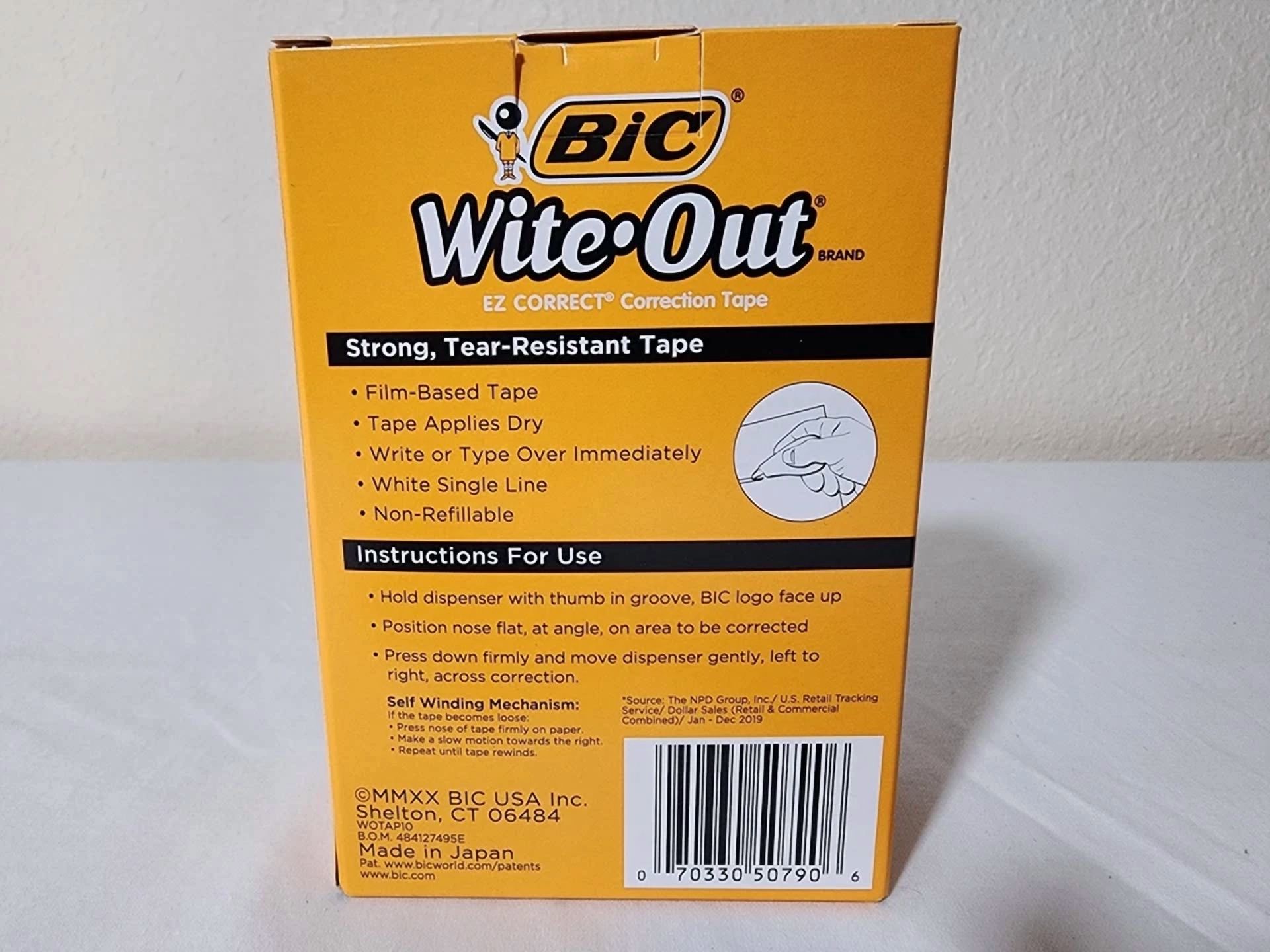 CIRCLE- Bic® Wite-Out® Brand Ez Correct® Correction Tape, White, 10 Pack