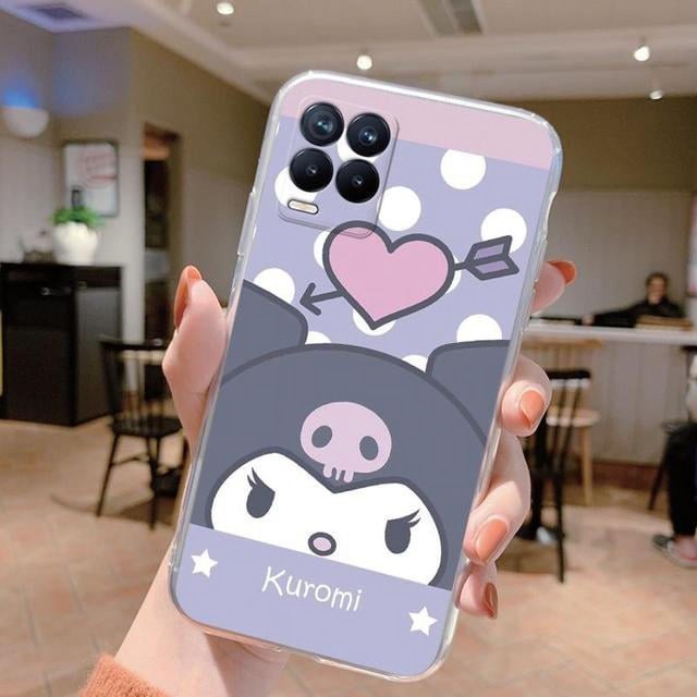 2024 Case For Realme 8 4G Shell 8 5G Bag 8 PRO Cover Cute Cartoon Kuromi Rabbit Sanrio Soft Silicone Transparent Coque For Realme 8 LXY
