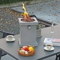 thumbnail image 2 of Stainless Steel Outdoor 10-inch Light Gray Square Mini Firepit for Tabletop Use, 2 of 7