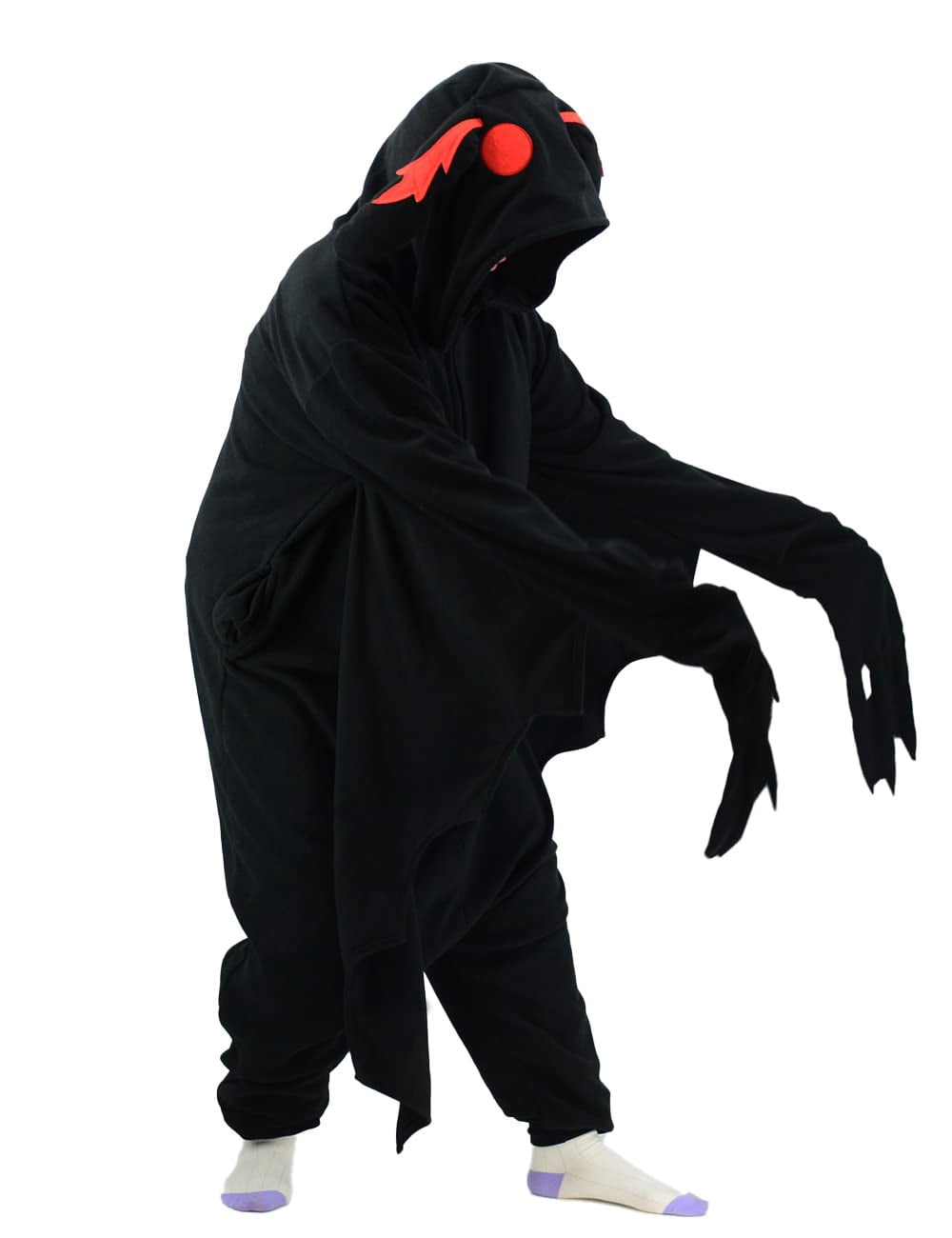Unisex Adult Mothman Onesie Animal One Piece Costume Homewear Sleepwear for Women men