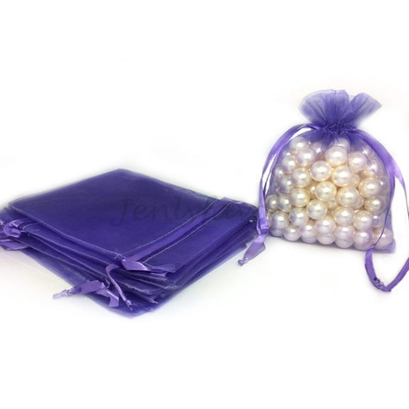 5" X 6-1/2" Purple Organza Bags (24 Pieces)