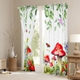 thumbnail image 3 of Erosebridal Mushroom Curtains,Boho Frog Mushroom Blackout Curtains for Living Room,Cartoon Wild Plant Window Treatments,Strawberry Floral Decor Red Green Curtains Drapes Farmhouse Room Decor 38"X54", 3 of 5