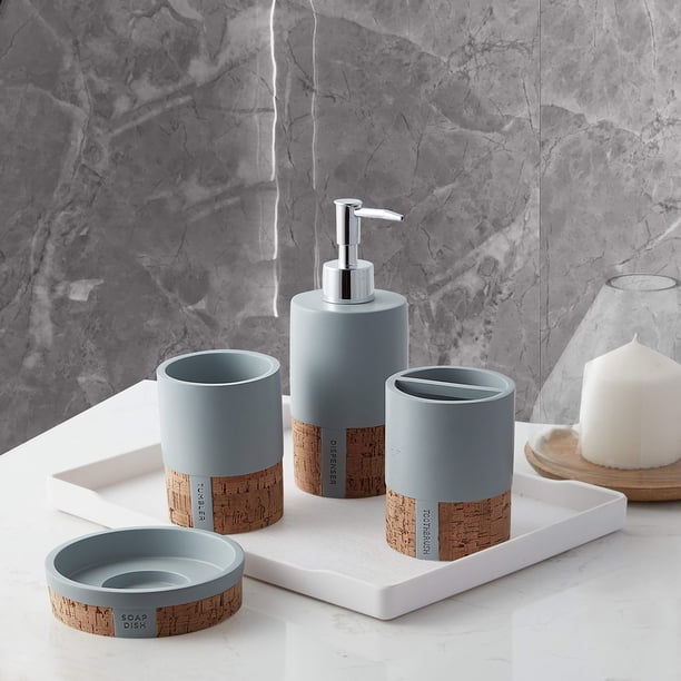 Accesorios de baño Sweet Home Collection Moderno Set de 4 piezas