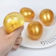 thumbnail image 3 of Beautynvta 1 Pc Easter Egg Stress Balls, 2.36'' Mini Easter Eggs Squeeze Toys Fidget Toys for Anxiety Relief, Easter Basket Stuffers Party Favor Gifts, Gold, 3 of 6