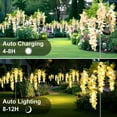 thumbnail image 4 of GLUAAE 2 Pack Solar-Powered Wisteria Flower Lights - Waterproof Outdoor Solar Lights for Garden, Patio & Yard Decor with Warm White LED-Yellow, 4 of 7