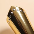 thumbnail image 5 of Jiibva Unisex Medieval Viking Gauntlet Arm Bracers PU Leather Mirror Gold 25cm, 5 of 7