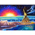 thumbnail image 1 of Diamond Painting (DB6412) Hoguera en la playa Imagen cuadrada Artesanía 50x70cm FLhrweasw Nuevo, 1 of 1