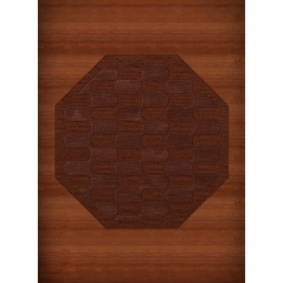 Dalyn Dover Area Rug DV9 Dv9 Paprika Grid Waves 4' x 4' Octagon
