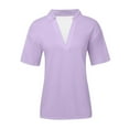 thumbnail image 4 of Women's V Neck Short Sleeve T-Shirt Soft Breathable Summer Casual Basic Tee Comfortable Everyday Top, 4 of 4