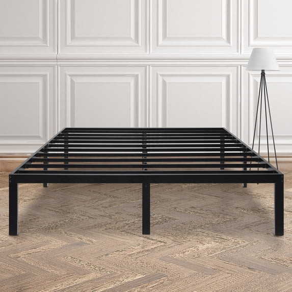 GrandRest 14" Dura Metal Steel Slat Bed Frame, Queen size, Black