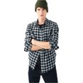 thumbnail image 1 of Aeropostale - Camisa de franela para hombre, color negro, talla mediana Aeropostale Botones al frente, 1 of 2