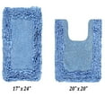 thumbnail image 5 of Better Trends 2 Piece Bathroom Rug Set 100% Cotton, Extra Soft, Water Absorbent & Non Slip Bath Mat, Ruffle Border, (Blue) Shaggy Border Collection, 5 of 5