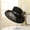 Black, variant on Elegant Black Tea Party Hat for Women - Imitation Linen Wide Brim Sun Protection - Perfect for Horse Racing, Garden Parties, Weddings & Special Events