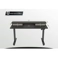 thumbnail image 4 of Fezibo Height Adjustable Electric Standing Desk with Drawers and Storage Shelf, Sit Stand Desk with Splice Board, Black Finish, 55", 4 of 9