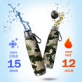 thumbnail image 2 of 29oz Insulated Water Bottle with Tea Infuser, Stainless Steel Travel Mug, Camouflage Print, 2 of 6