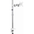 thumbnail image 1 of Fully Adjustable Single Monitor Standing Mount Extra Tall 31.5" Pole for One Display up to 32" - SA-D280-White, 1 of 5