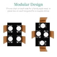 thumbnail image 4 of Best Choice Products 5-Piece Kitchen Dining Table Set w/ Glass Tabletop, 4 Faux Leather Chairs - Camel/Black, 4 of 7