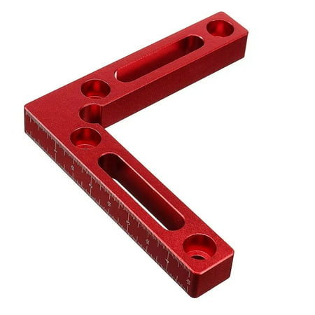 

Asdomo Squares Carpenter Right Angle Clamps Red 12x12x1.6cm Aluminium Alloy Blue Woodworking L Type 90 Degree Corner Tool