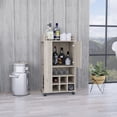 thumbnail image 3 of Engineered Wood Bar Cart with Cabinet and Shelves | Store Bar Necessities in Primary Area | Ensure a Smooth Cocktail - serving Process, 3 of 4