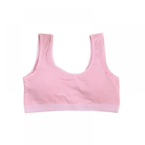 Teenager Bra Girls Underwear Cotton Sports Bra with Breast Pad Puberty