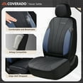 thumbnail image 3 of Coverado Car Seat Covers Full Set, Airbag Compatible Faux Leather Seat Protectors, Automotive Cushions Universal Fit for Car SUV Sedan Truck, Black&Blue, 3 of 8