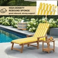 thumbnail image 3 of XXLYY Chaise Lounge Cushions Outdoor, Water-Resistant Patio Lounge Chair Cushion with Ties and Pillows, 3'' High-Density Foam Lounge Replacement Cushion for Lawn Pool, 3 of 6