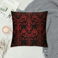 thumbnail image 2 of JEUXUS  Floral Gothic Red Black Pattern Throw Pillow Cover Vintage Flower Swirl Colorful Art Warm Cushion Case for Home Office Sofa Chair Bedroom, 2 of 5