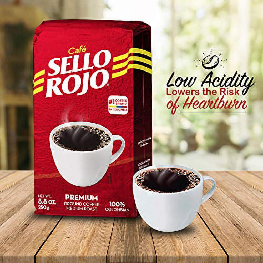 CafÃ© Sello Rojo Premium Colombian Coffee | Medium Roast Premium Ground Coffee Bricks | CafÃ© de Colombia | 8.8 Ounce (Pack of 3)