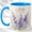 Blue, variant on July Girl Coffee Mug, Larkspur Birth Month Flower Cup, Watercolor Floral Birthday Gift for Her, Botanical Design, Ceramic 11 Oz Mug