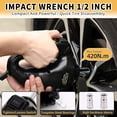 thumbnail image 4 of ROGTZ Electric Car Jack kit 5 Ton 12V Car Jack Hydraulic Jack with Impact Wrench and Tire Inflator Pump, Car Lift Floor Jack for SUV Sedans Tire Change with LED Light (Black), 4 of 7