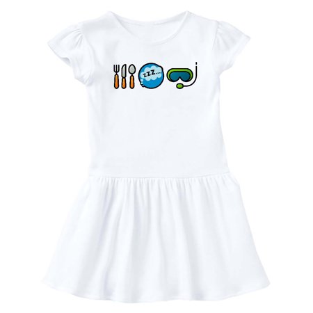 

Inktastic Diving Eat Sleep Scuba Mask Gift Baby Girl Dress