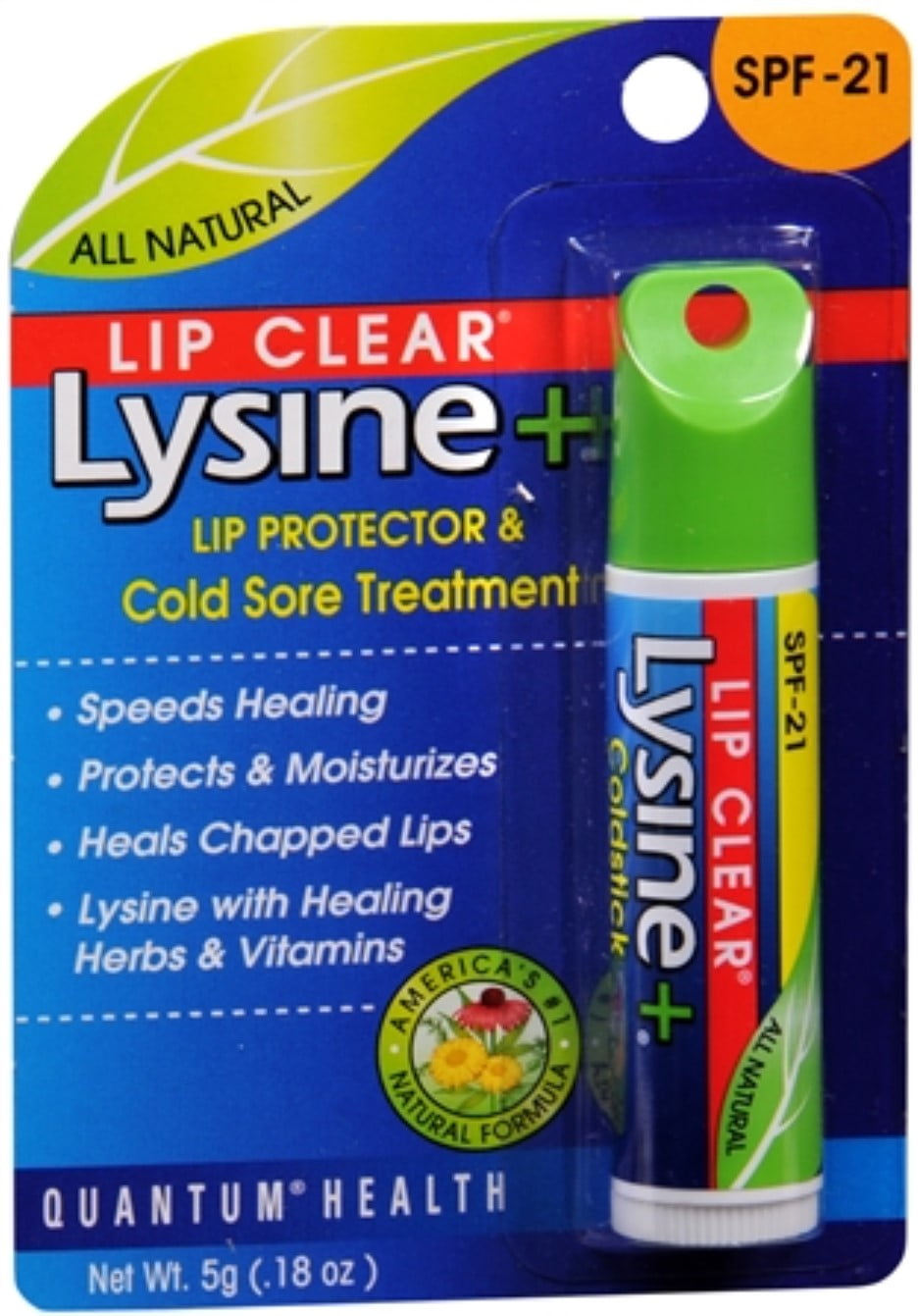 Quantum Lip Clear Lysine+ Lip Protector And Cold Sore Treatment SPF 21
