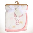 thumbnail image 2 of George Baby Applique Plush Blanket, Rainbow Bunny, 2 of 5