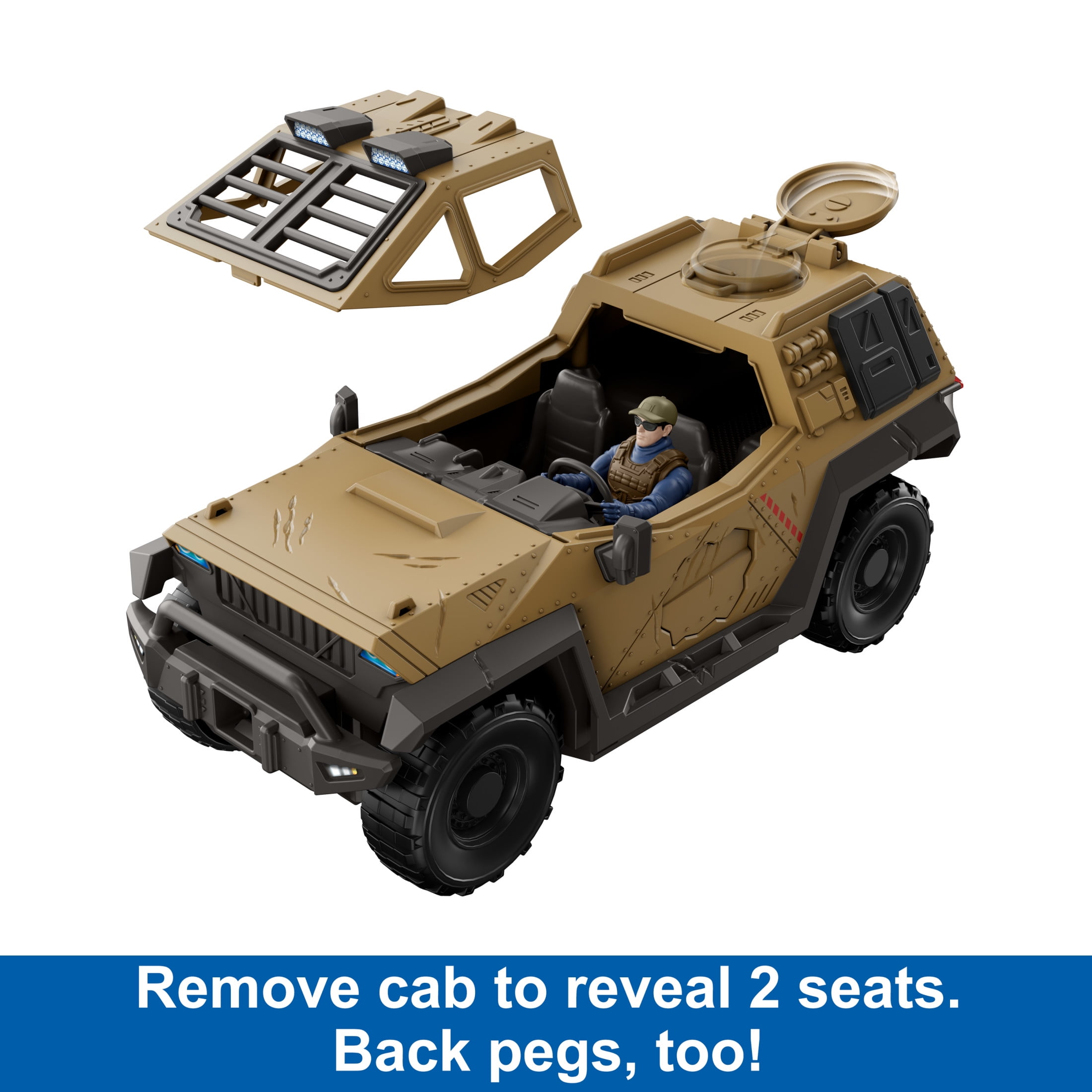 Jurassic World Mission Mayhem Truck & Dinosaur Action Figure Toy Set with Flipping Feature