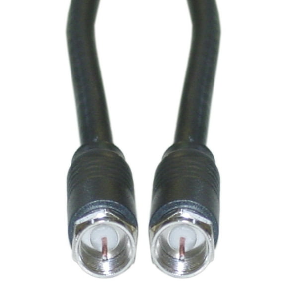 Cable Wholesale 10X4-01103 Black F-Pin RG6 Coaxial Cable & F-Pin Male, UL Rated - 3 ft.