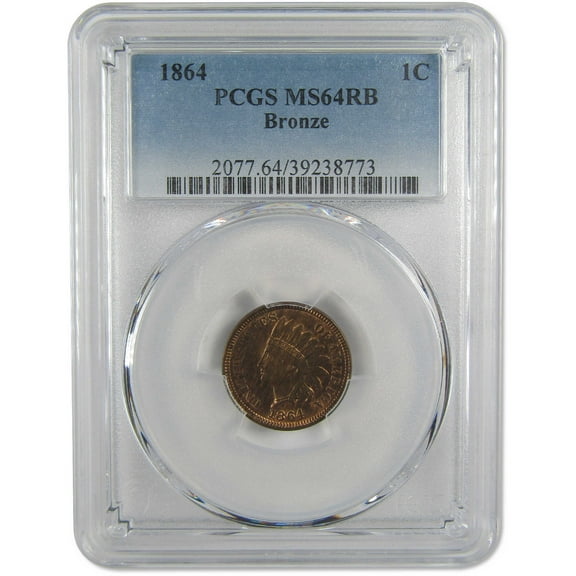 1864 Indian Head Cent MS 64 RB PCGS Bronze Penny Uncirculated 1c Coin