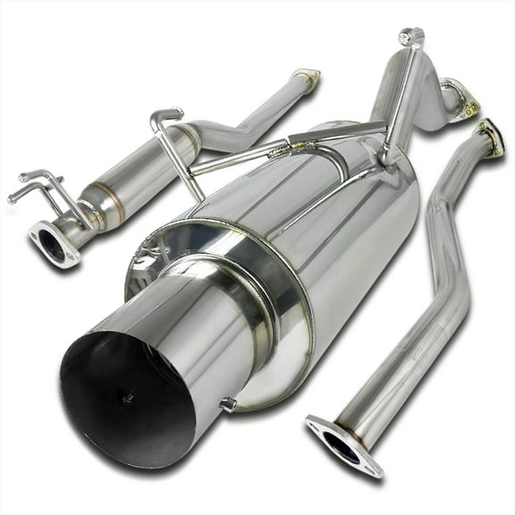 Spec-D Tuning N1 Style Exhaust Catback System Kit Compatible with 2001-2005 Honda Civic EX