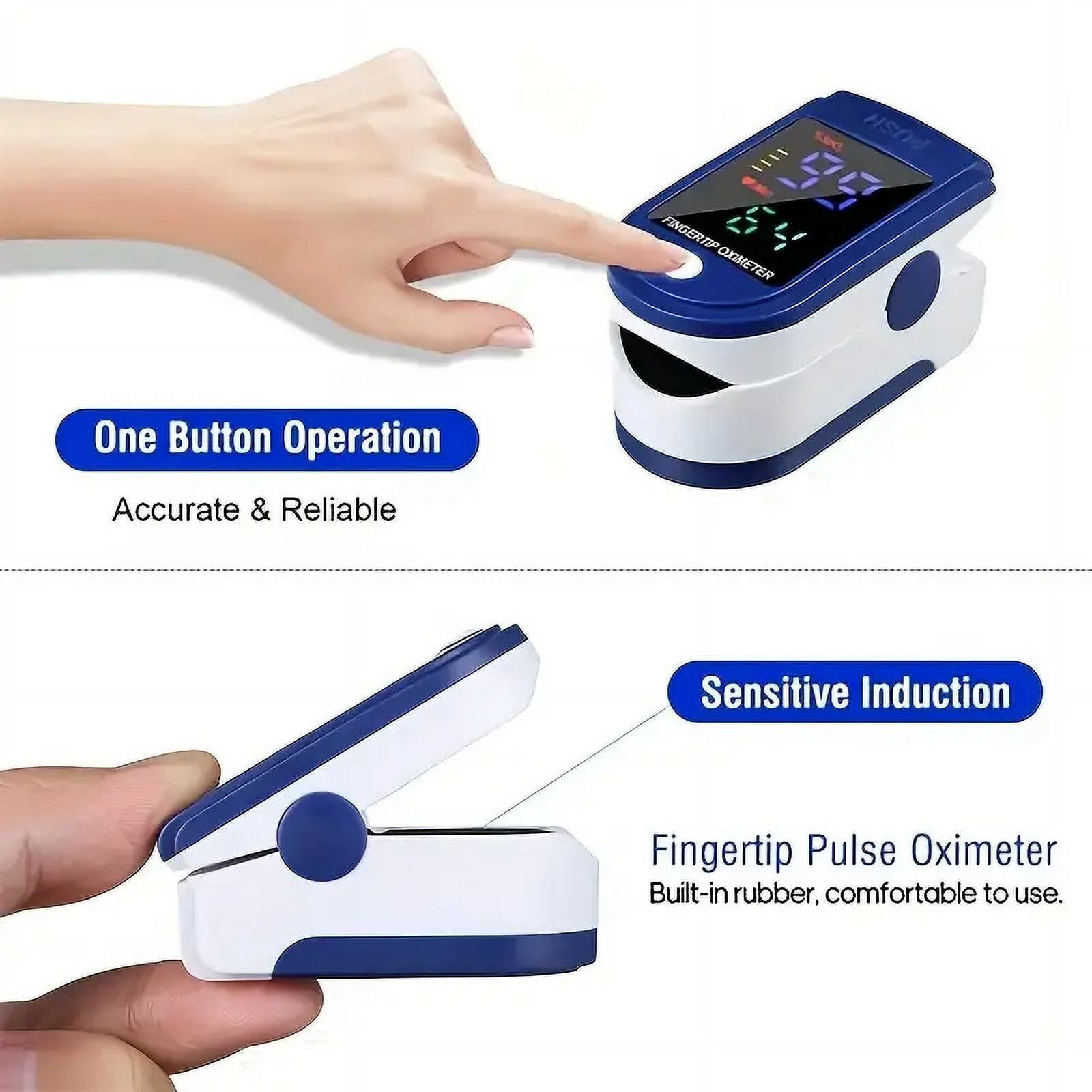 SUWU Finger Tip Pulse Oximeter Meter, SpO2 Heart Rate Pulse Oximeter Monitor Blood Oxygen Saturation
